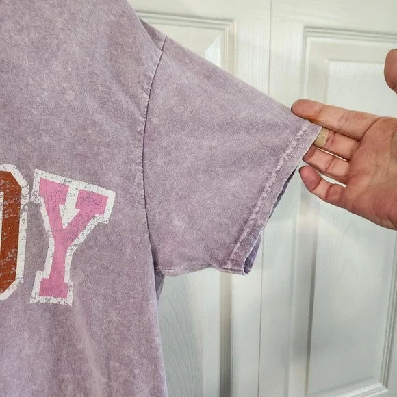 Altard State Howdy Graphic Tee SM/Med Purple Mineral Wash Western Oversized - Picture 3 of 9